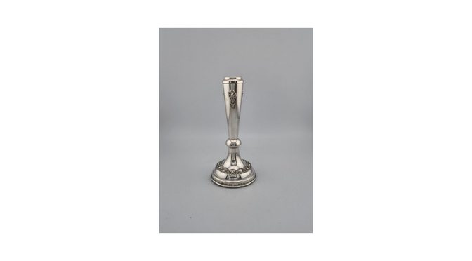 Kandelaar, sterling zilver, 20e eeuw (HS1869.01) - Het Wagenwiel Antiek (1a)