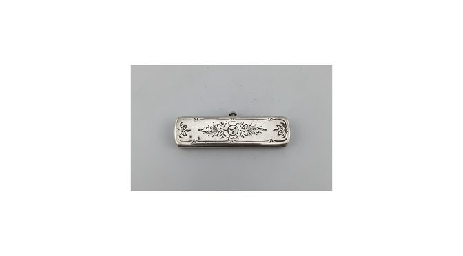Antiek manicuredoosje, zilver, Hollands, 1ste helft 19e eeuw.