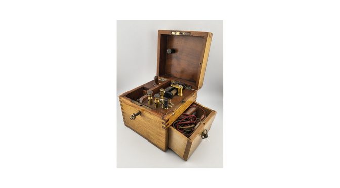 Antieke faradische stimulator, Victoriaans, Engeland, 19e eeuw (HHJ100) - Het Wagenwiel Antiek (4a)