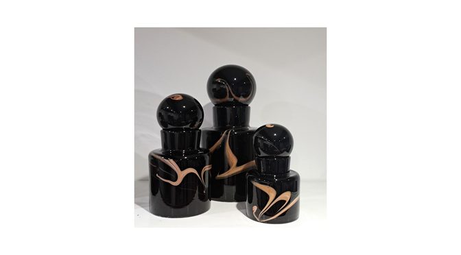 Antieke handgeblazen potten, Maire Vieil, Frankrijk, ca.1930 (MUS125) - Het Wagenwiel Antiek (1a)