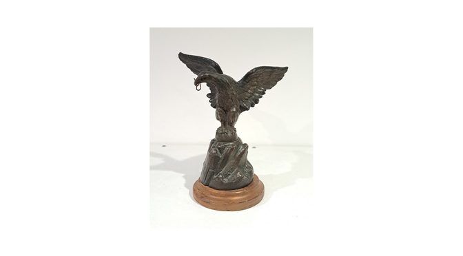 Antieke porte montre, metaal, ca.1930.
