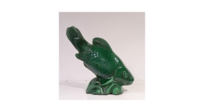 Karper, aardewerk, Art Deco, Frankrijk, ca.1930 (MUS119) - Het Wagenwiel Antiek (1a)