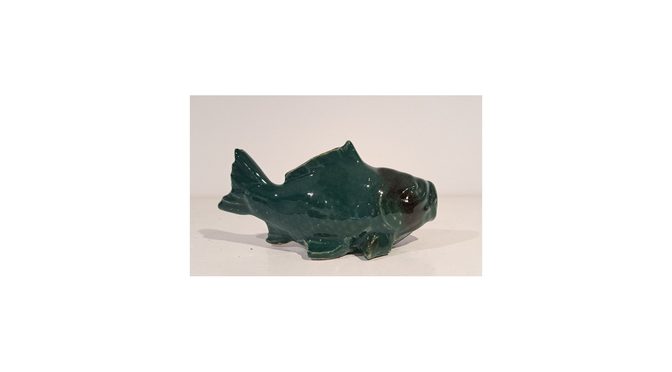 Spaarpot Karper, aardewerk, Frankrijk, ca.1930.