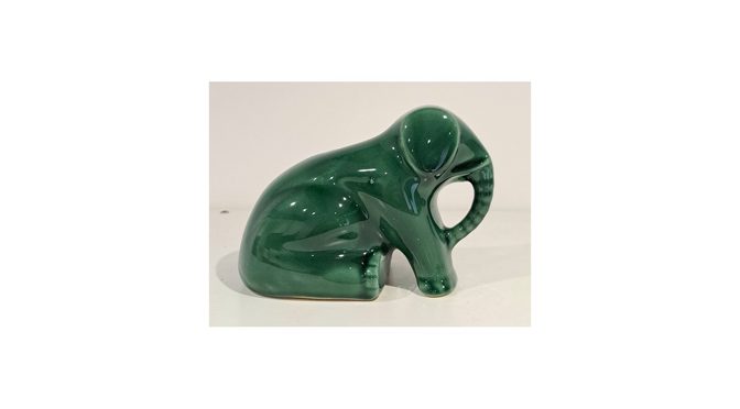 Spaarpot Olifant, aardewerk, Frankrijk, ca.1930-1950 (MUS149.02) - Het Wagenwiel Antiek (1a)