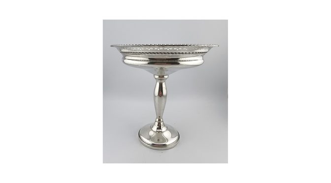 Tazza, sterling zilver, Fisher, USA, 1ste helft 20e eeuw (HHJ177) - Het Wagenwiel Antiek (1a)